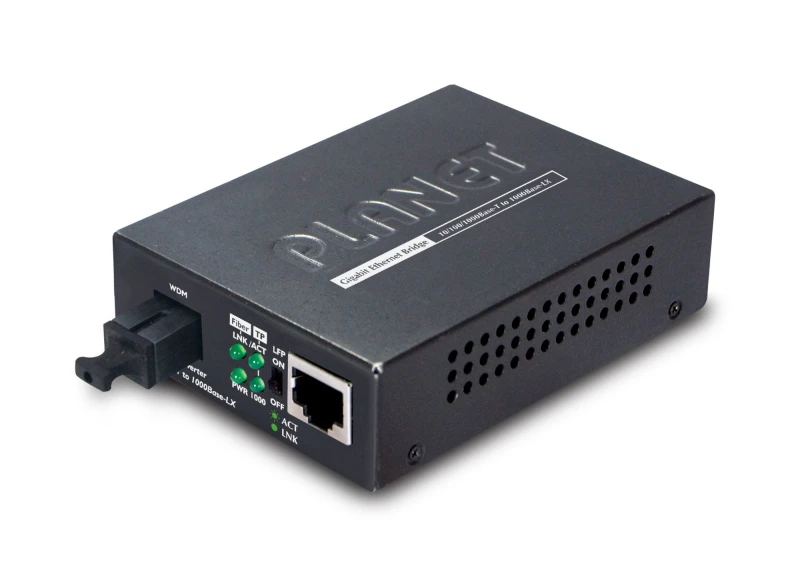 Image of PLANET GT-806A15 network media converter 2000 Mbps 1310 nm Black