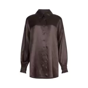 Image of AllSaints AllSaints Charli Shirt Womens - Brown