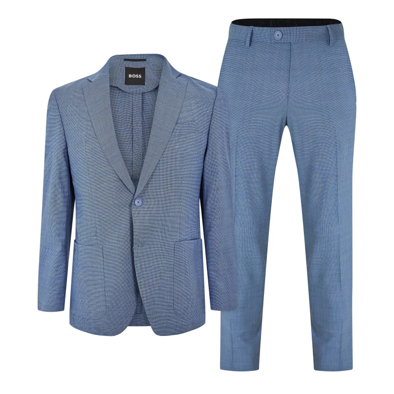 Image of Boss Mens P-Huge 2 Piece Suit Open Blue male 36 (46)