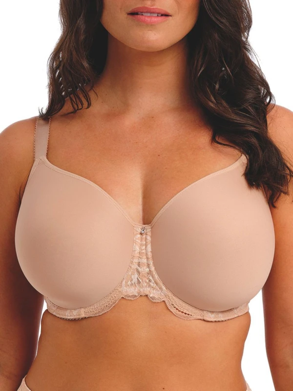 Image of Fantasie Womens Emmaline Moulded Spacer Bra in Beige Size: 36E Beige Female 36E