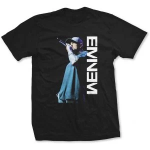 Image of Eminem - Mic. Pose Womens Medium T-Shirt - Black