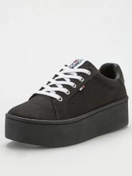 Image of Tommy Jeans Flatform Trainer - Black