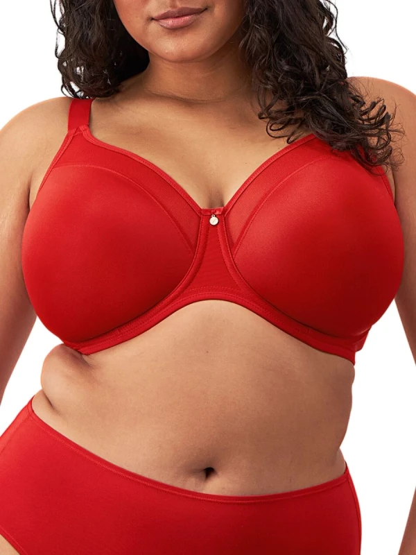 Image of Elomi Womens Smooth Moulded T-Shirt Bra in Red Size: 42E Red Female 42E