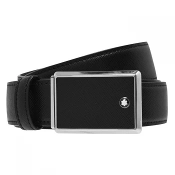 Image of Mont Blanc - Black 30 Mm Leather Belt - Belts - Black
