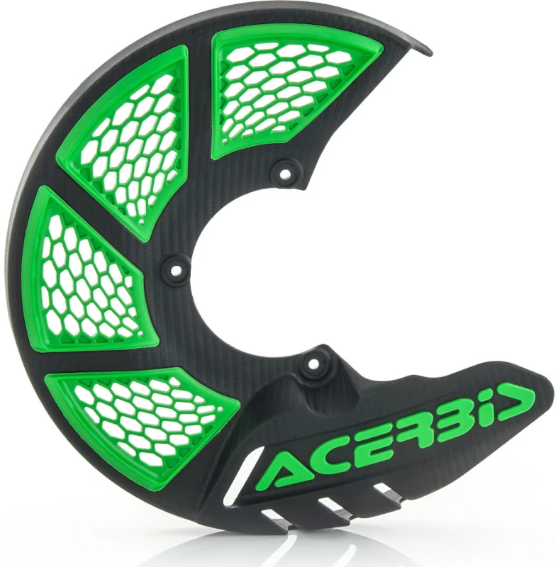 Image of 0021846.325 - Acerbis X-Brake 2.0 Front Vented Disc Cover - Black/ Green 0021846.325