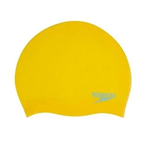 Image of Speedo Moulded Silicone Cap Junior Yellow