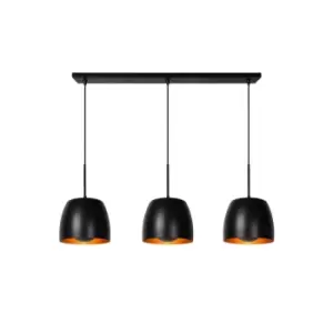 Image of Nolan Classic Bar Pendant Light - 3xE27 - Black