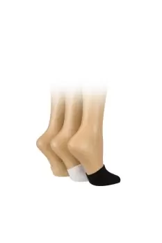 Image of 3 Pair Pack Cotton Invisible Toe Cover Socks