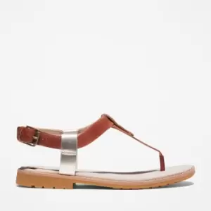 Image of Timberland Chicago Riverside Thong Sandal For Her In Brown, Size 3.5