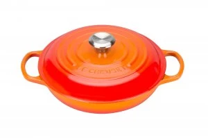 Image of Le Creuset Signature Cast Iron Casserole 26cm Volcanic