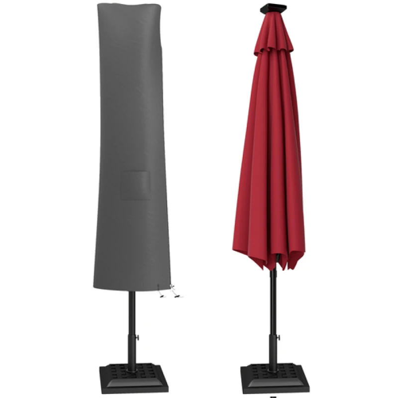 Image of Outsunny Parasol Umbrella Cover, Outdoor Protector for Garden, Grey 84C-098V00GY