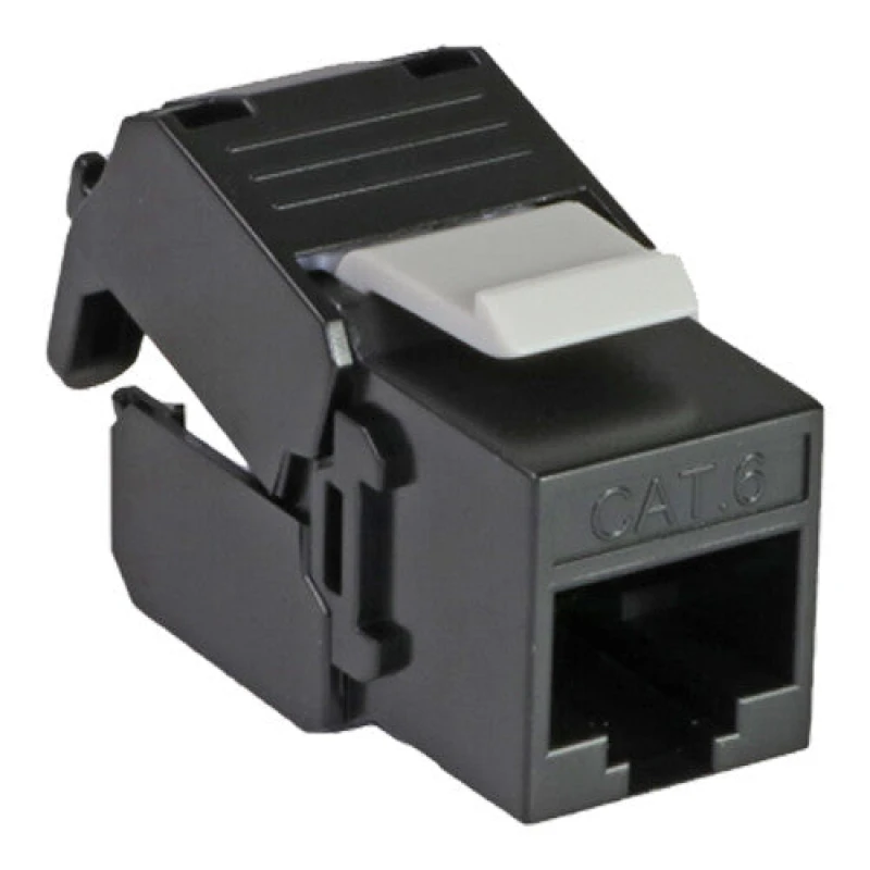Image of Cablenet Cablenet Cat6 UTP Tool-Less Keystone Jack Black 72-3692