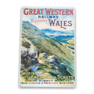 Image of Geko Vintage Metal Sign - British Railways Retro Advertising, Great Western Wales