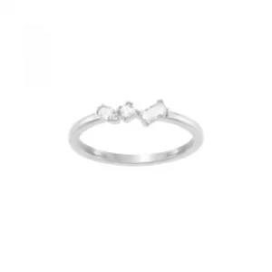 Image of Ladies Swarovski Silver Plated Frisson Ring Size 55