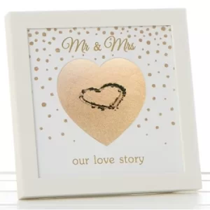 Image of Glitter Dot Frame Mr & Mrs 4x4