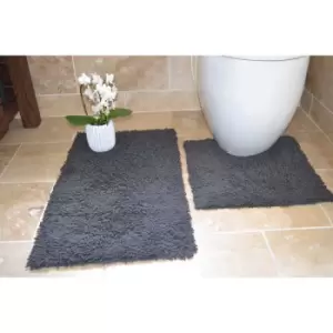 Image of Rapport Home Furnishings 2 Piece Cotton Twist Bath Set Grey