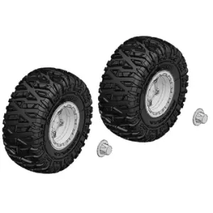 Image of Corally Tire And Rim Set Truck Chrome Rims 1 Pair