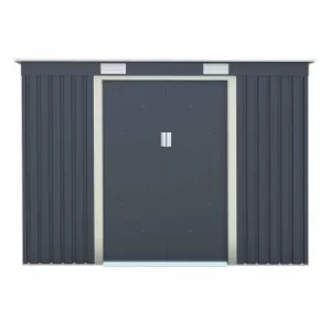 Image of Rowlinson Trentvale Metal Pent Shed 8ft x 4ft, Light Grey