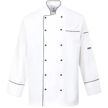 Image of Portwest - C775WHRL - sz L Cambridge Chefs Jacket - White