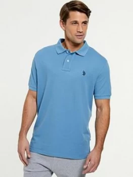 Image of U.S. Polo Assn. Core Pique Regular Fit Polo Shirt - Blue