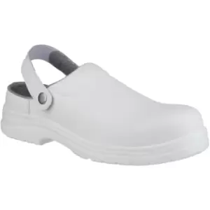 Image of Amblers FS512 Unisex White Clog Safety Shoes (3 UK) (White) - White