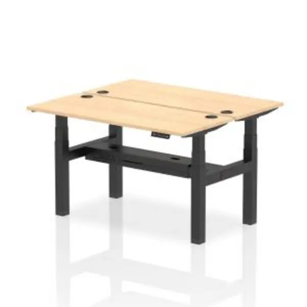Image of Air Back-to-Back 1400 x 600mm Height Adjustable 2 Person Bench Desk DYNHA01866