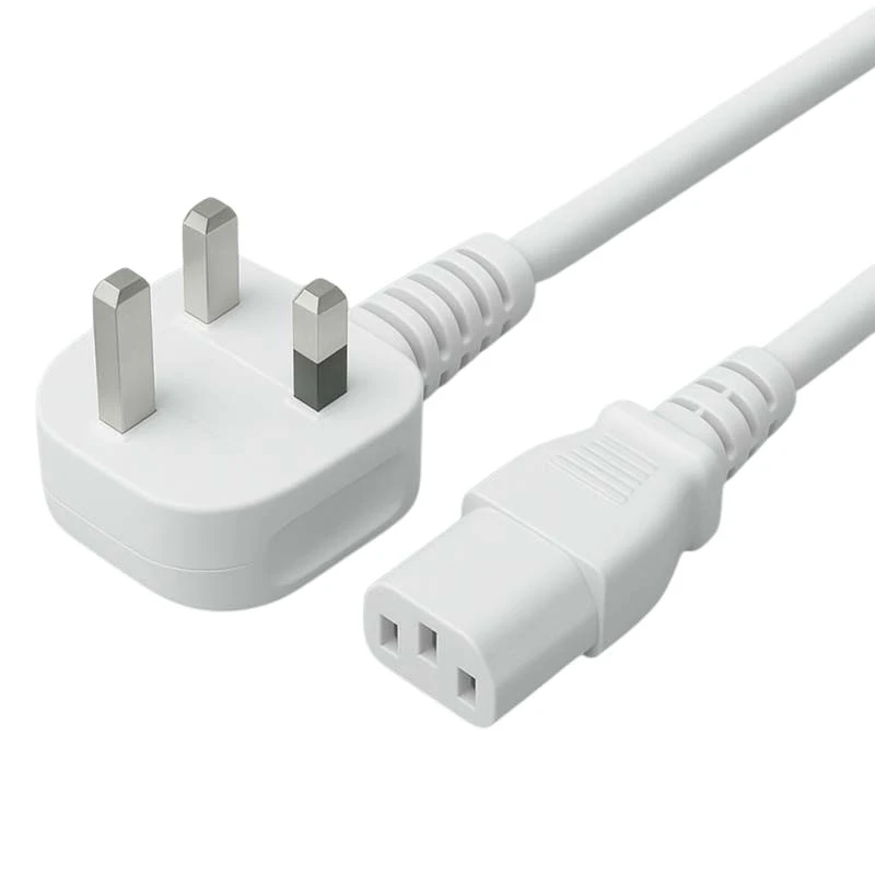 Image of FDL 2M UK MAINS CABLE - UK PLUG TO IEC C13 SOCKET - WHITE