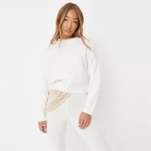 Image of Missguided Seam Front Jumper Co Ord - White