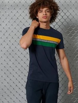 Image of Superdry Chestband T-Shirt - Navy, Size S, Men