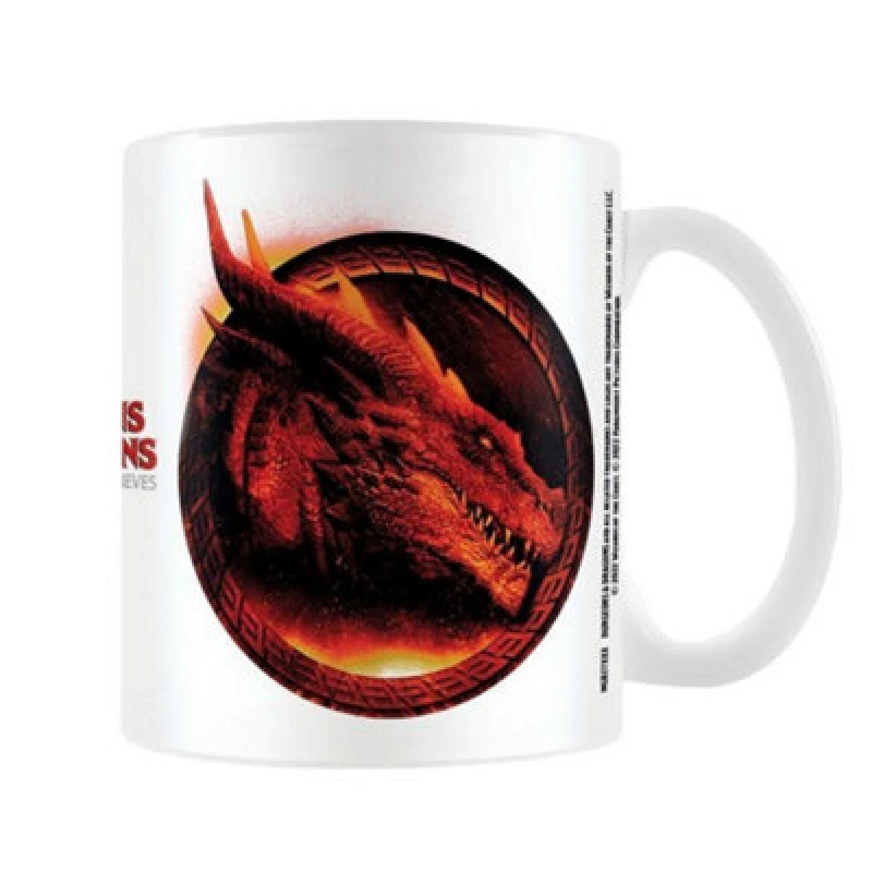 Image of Dungeons & Dragons Dungeons & Dragons Red Dragon Head Mug in White White One Size Unisex 5063574349512