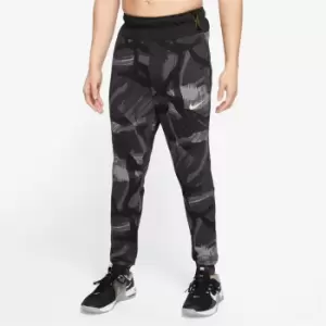Image of Nike Dri-FIT Mens Camo Tapered Fitness Pants - Black