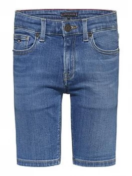 Image of Tommy Hilfiger Boys Spencer Denim Shorts - Blue Size 10 Years