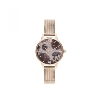 Image of Ladies Olivia Burton Celestial Rose Quartz & Pale Rose Gold Watch