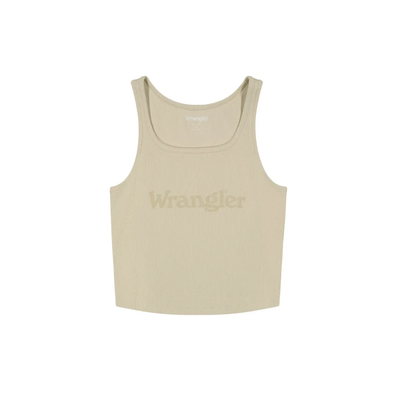 Image of Wrangler Womens tank top Wrangler Logo Stone Beige Female L