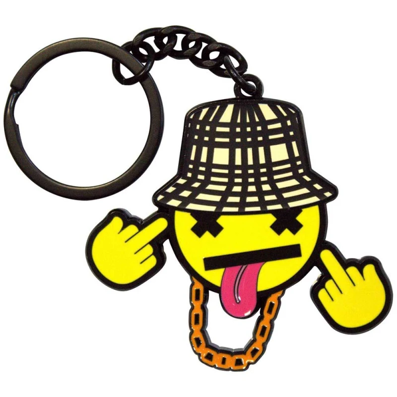 Image of Bad Boy Chiller Crew Disrespectful Emoji Crew keyring Keychain Yellow unisex