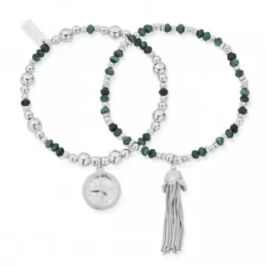 Image of Forever Wandering Malachite Set of 2 Bracelets SBSETM9333228