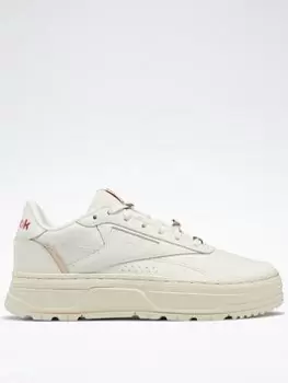Image of Reebok Club C Double Geo Shoes, White/Grey, Size 3.5, Women
