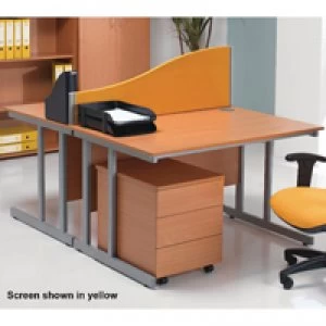 Image of Jemini Wave 800mm Black Desk Screen KF73920