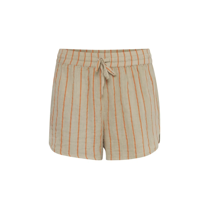 Image of Striped womens swim shorts Ichi Foxa Beige Female L