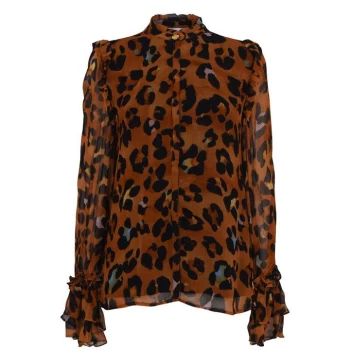 Image of Fabienne Chapot Carmen Top - Cognac/Black
