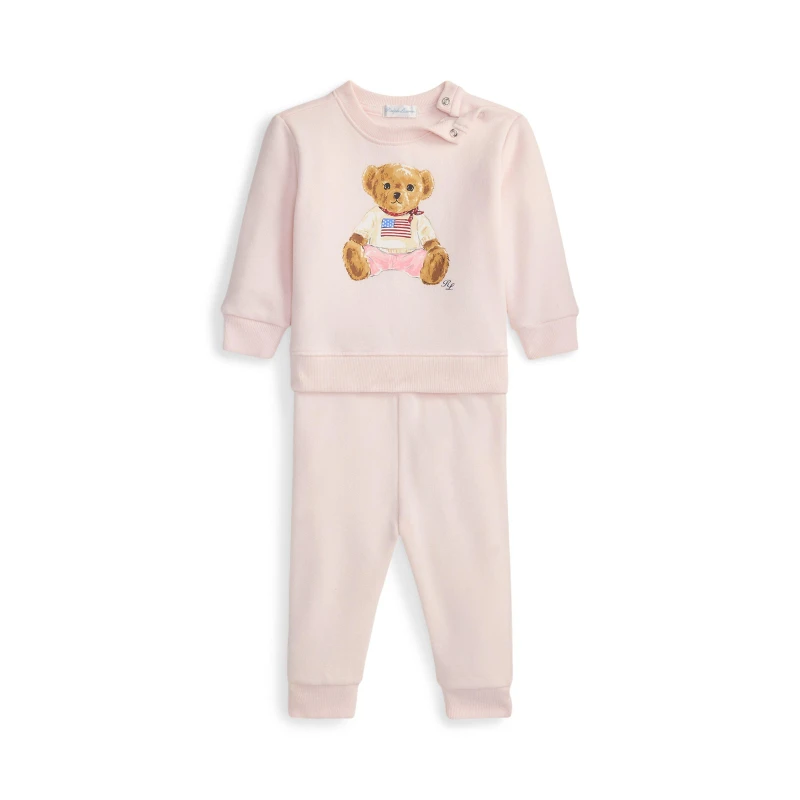 Image of Polo Ralph Lauren Unisex Kids Bear Tracksuit Delicate Pink unisex 12M