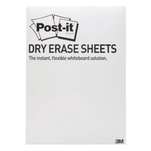 Image of Post it Dry Erase White Sheets 279 x 390mm Pack of 15 DEFPACKL EU