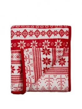 Image of Cascade Home Christmas Fairisle Throw