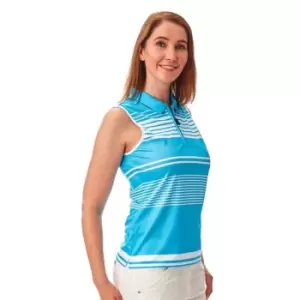 Image of Under Par Sleeveless Golf Polo Ladies - Blue