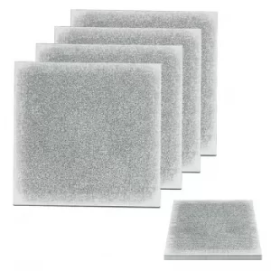 Image of Silver Glitter Glass Set of 4 Coasters by Lesser & Pavey