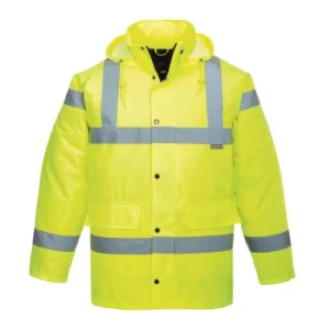 Image of Oxford Weave 300D Class 3 Hi Vis Breathable Jacket Yellow L