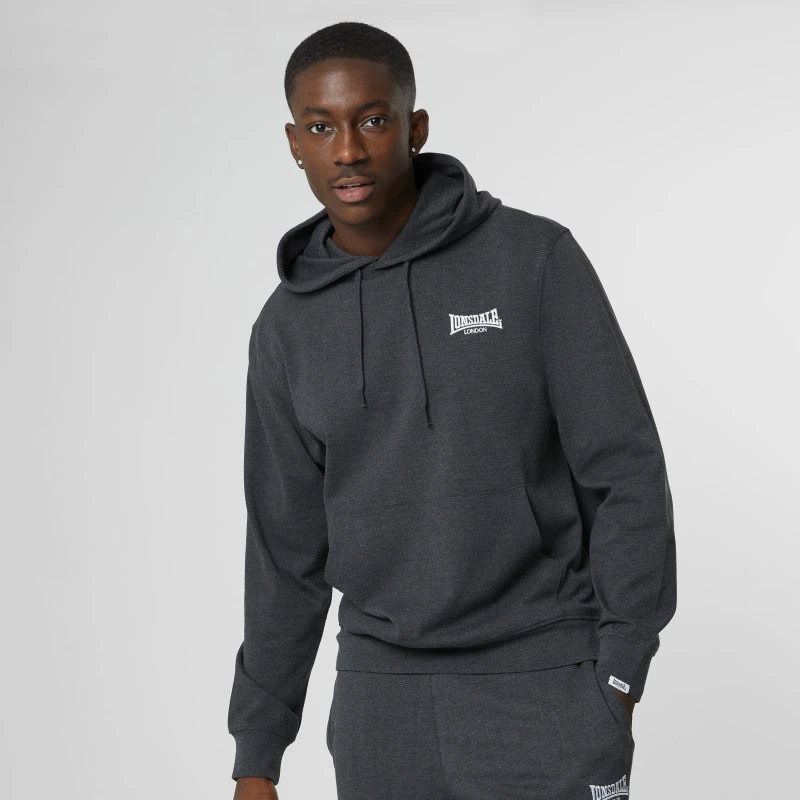 Image of Lonsdale Lightweight Lounge Hoodie - Grey Grey S