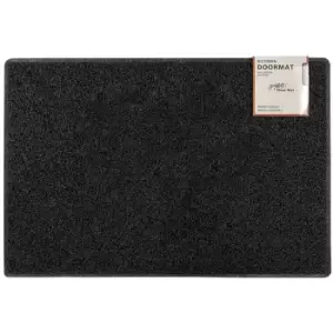 Image of Plain Medium Doormat in Black