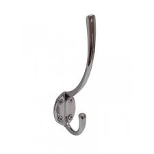 Image of Oval Coat Hooks in Brass or Chromium Plated