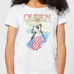 Image of Queen Vintage Tour Womens T-Shirt - White - M